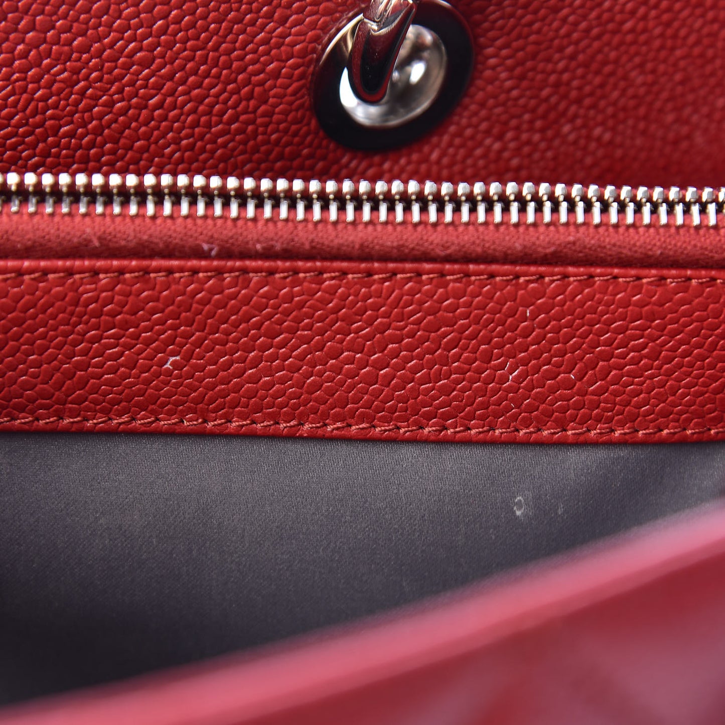 Caviar Quilted Grand Shopping Tote GST Red
