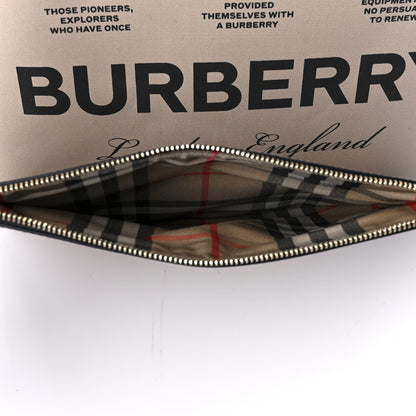 Burberry Cotton Canvas Calfskin Heritage Print Small Tote Beige 7 of 10