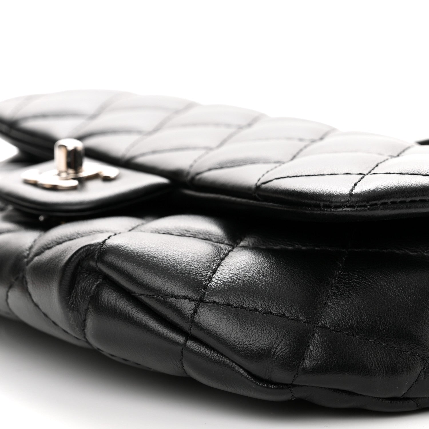 Chanel Calfskin Quilted CC Uniform Flap Belt Bag Black 10 of 12