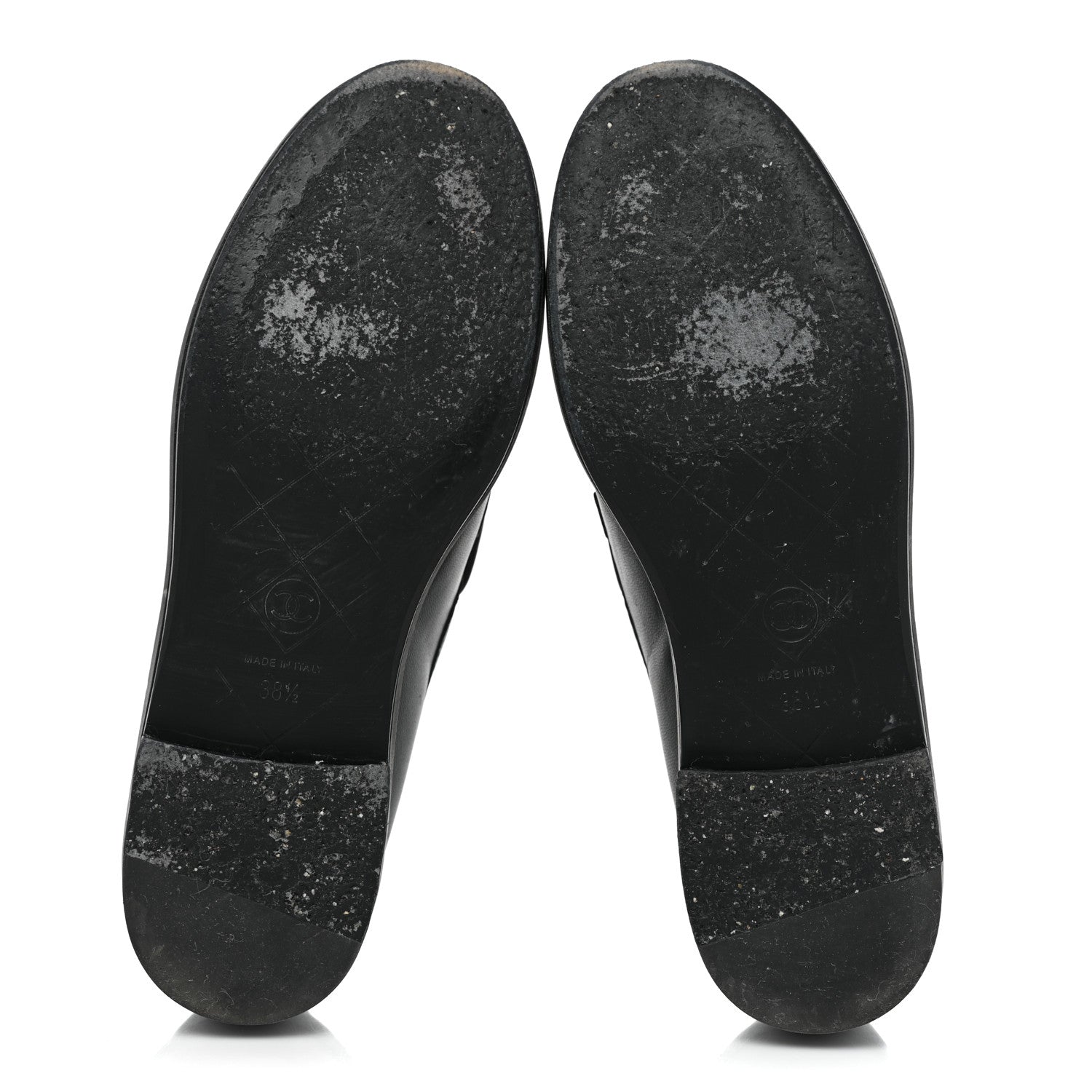 Chanel Lambskin Quilted CC Turnlock Loafers 38.5 Black 5 of 9