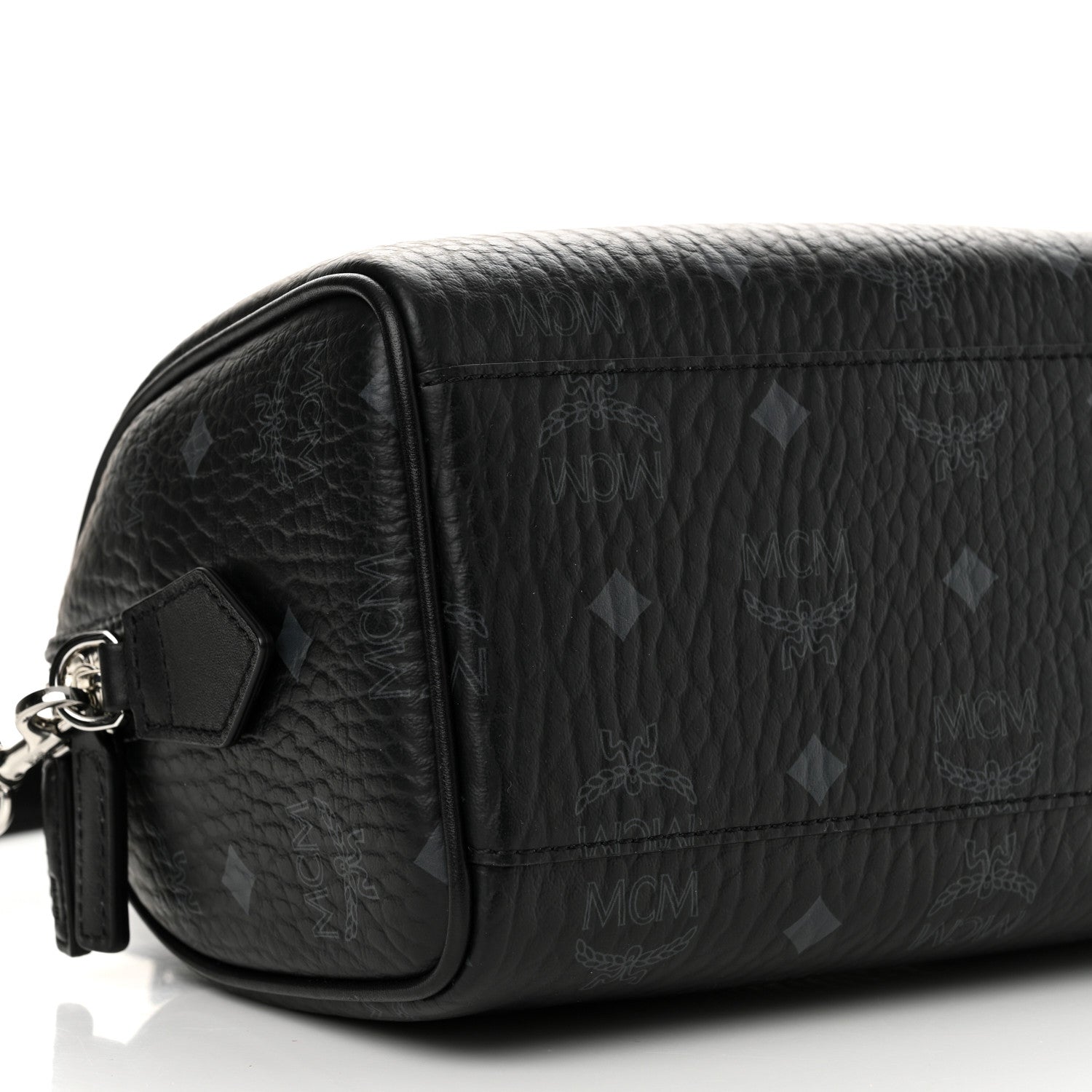 MCM Visetos Small Ella Boston Bag Black 9 of 10