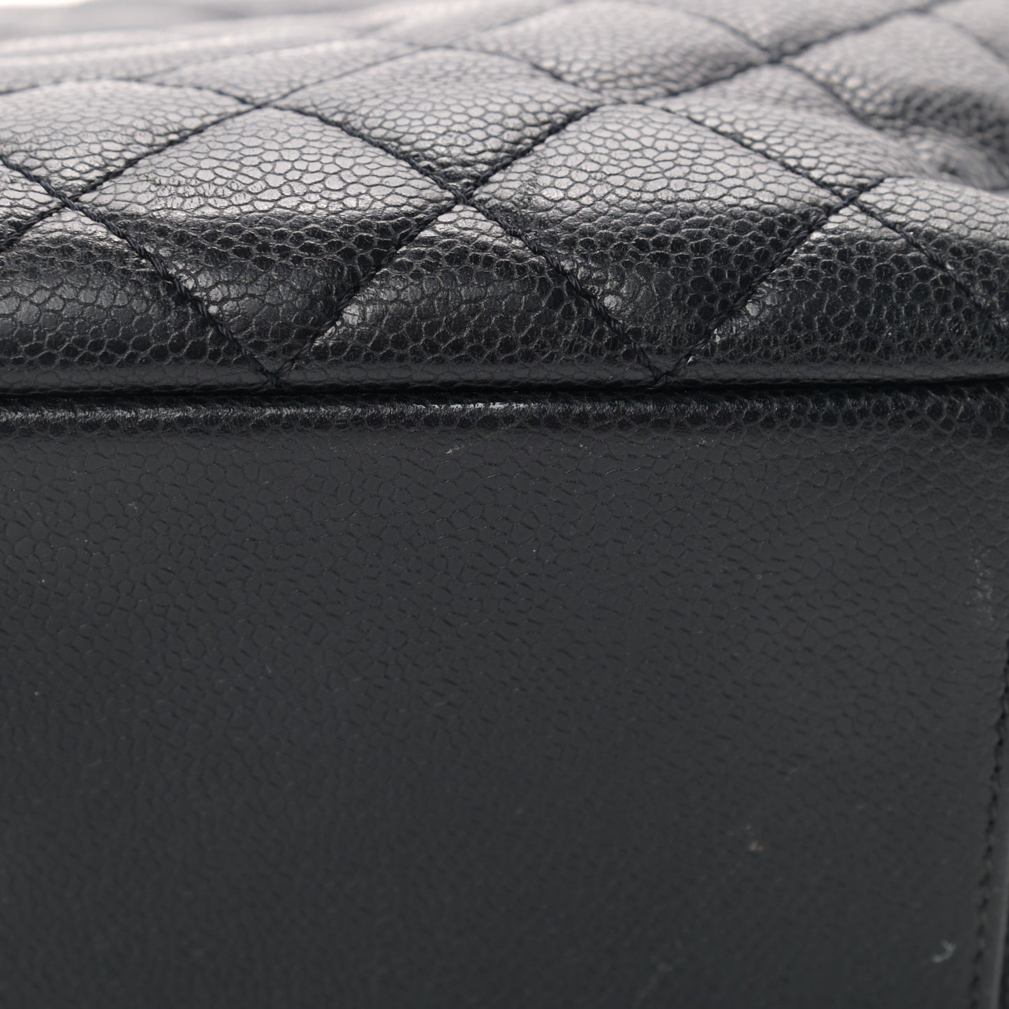 Caviar Quilted Grand Shopping Tote GST Black