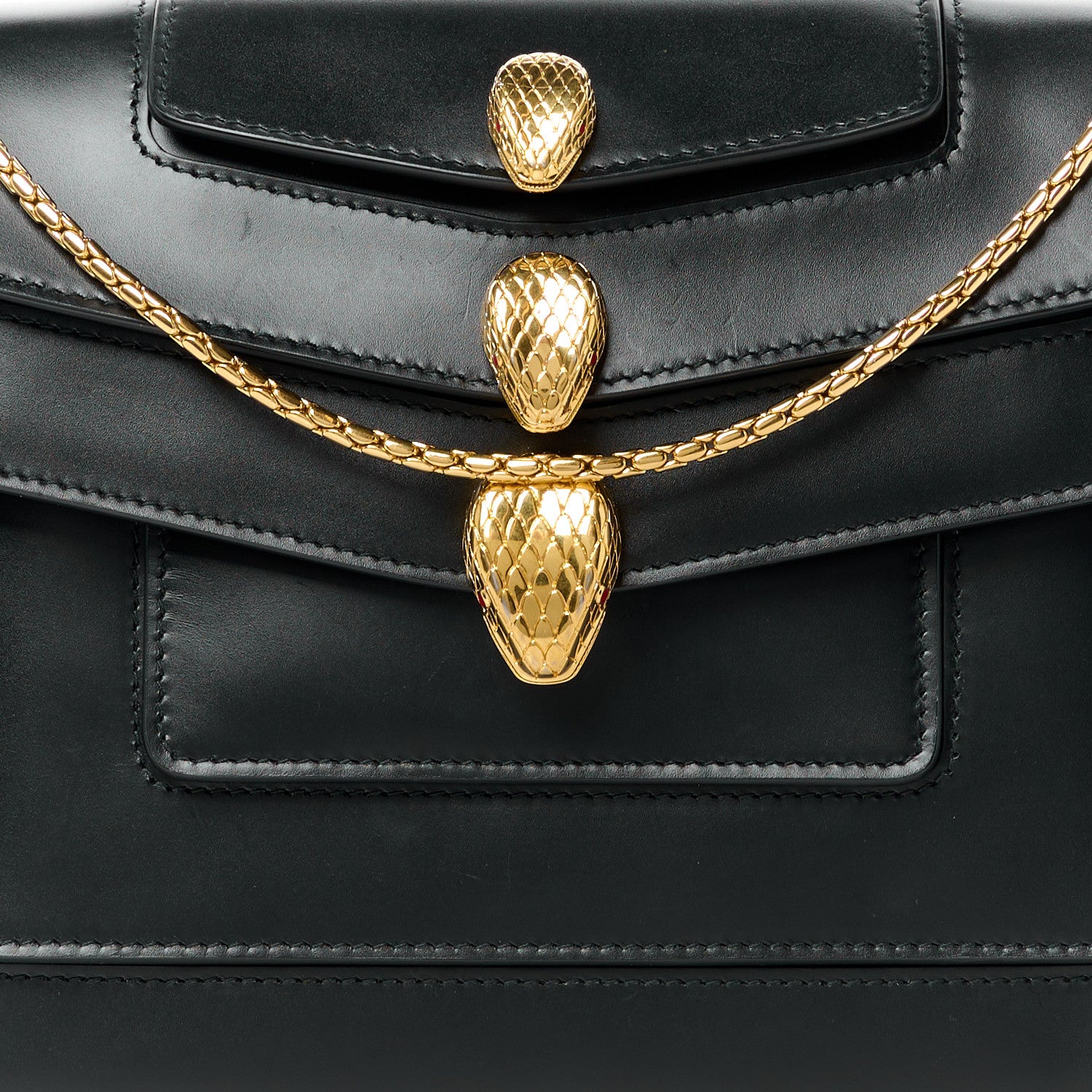 Bulgari X ALEXANDER WANG Lambskin Serpenti Forever Flap Black 9 of 16
