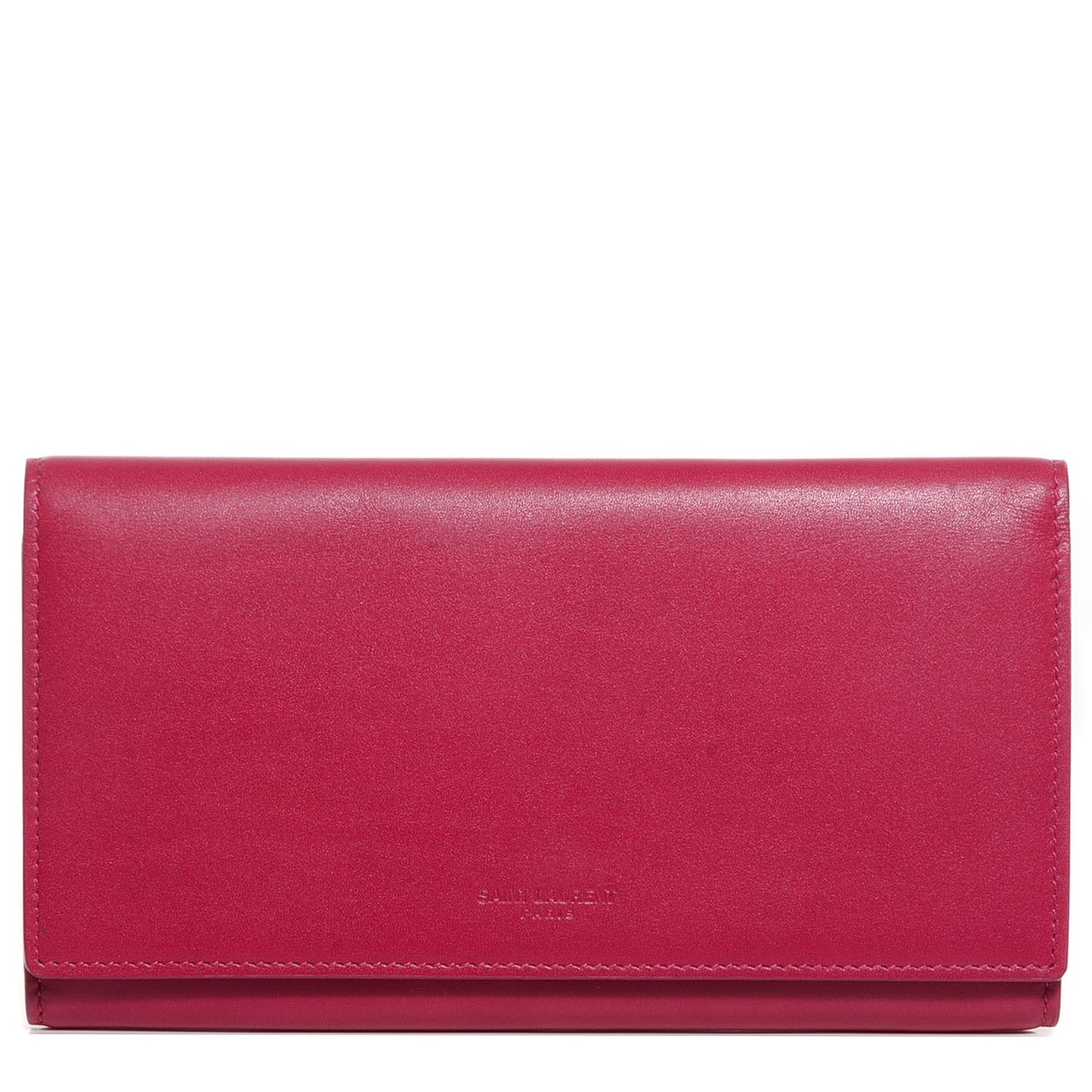Calfskin Classic Large Marquage Flap Wallet Pink