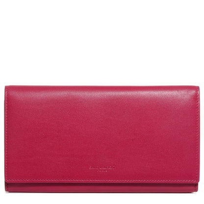 Saint Laurent Calfskin Classic Large Marquage Flap Wallet Pink 1 of 7