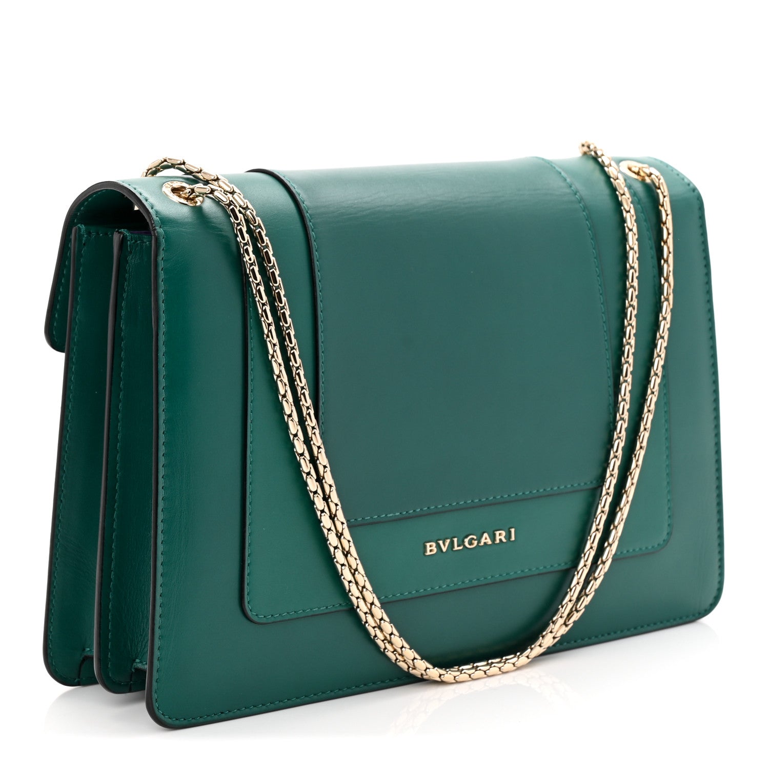 Bulgari Calfskin Serpenti Forever Shoulder Bag Emerald Green 5 of 17