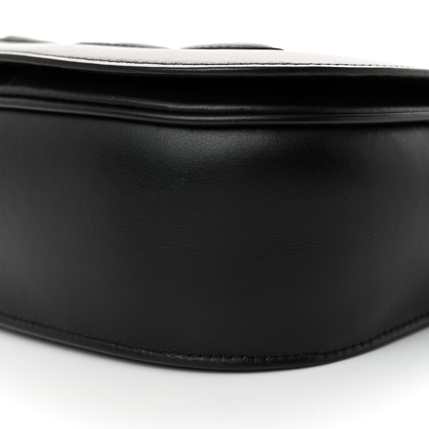 Smooth Calfskin Cuir Triomphe Folco Crossbody Bag Black
