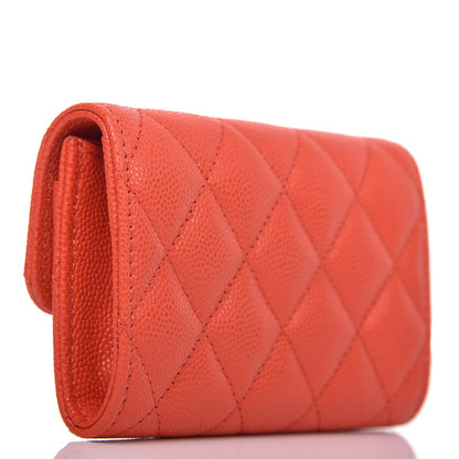 Chanel Caviar Quilted Flap Card Holder Red 3 of 9