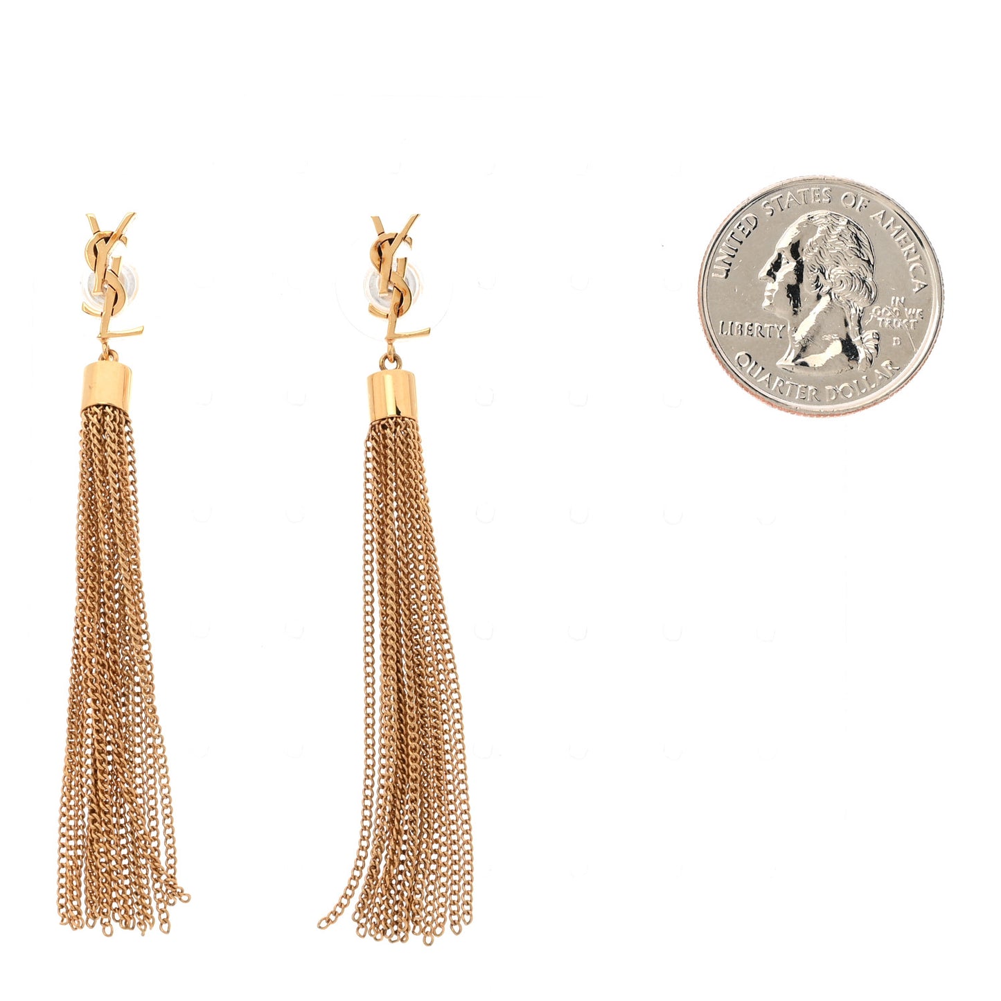 Metal Monogram Loulou Tassel Earrings Gold