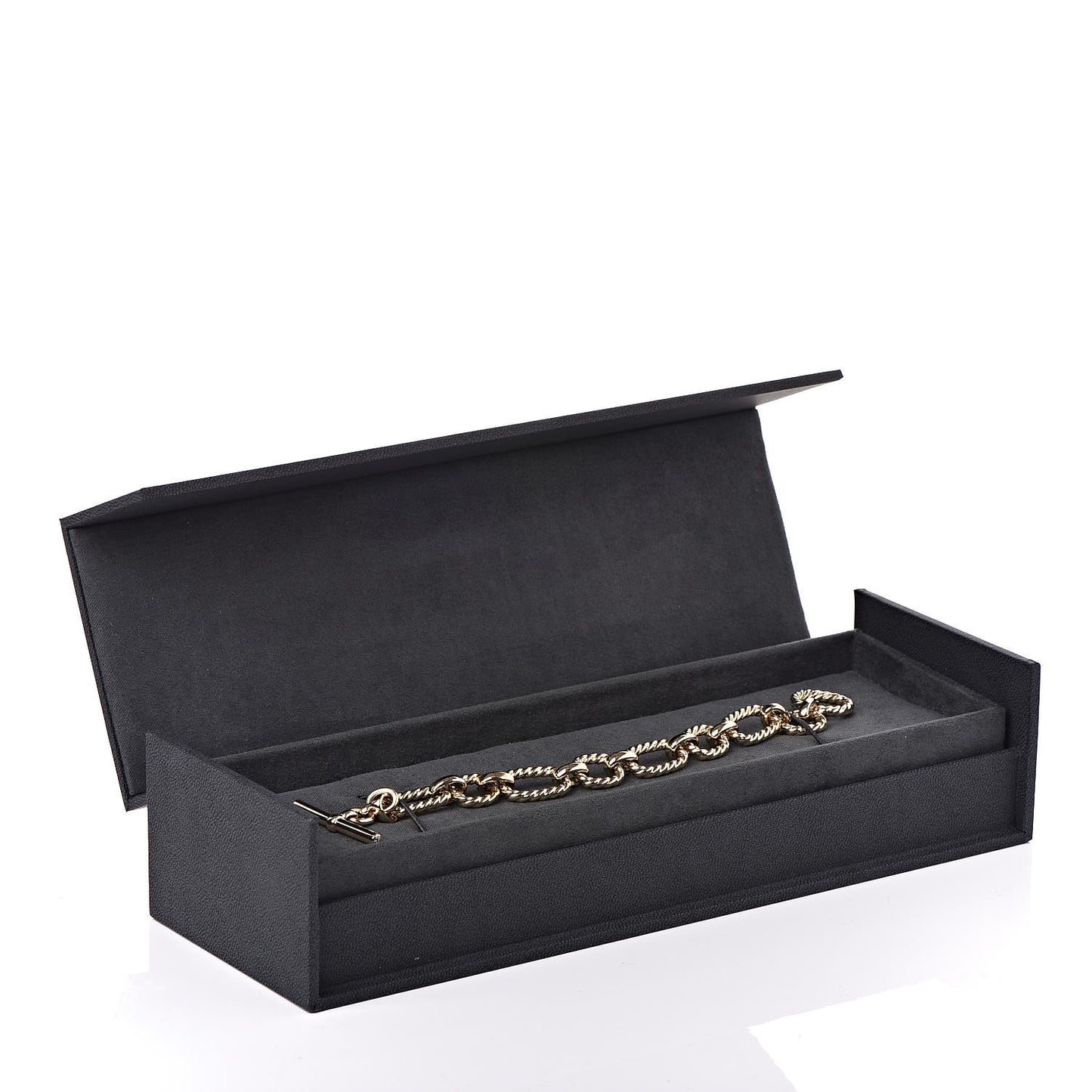 18K Yellow Gold Diamond 12.5mm Cushion Link Bracelet