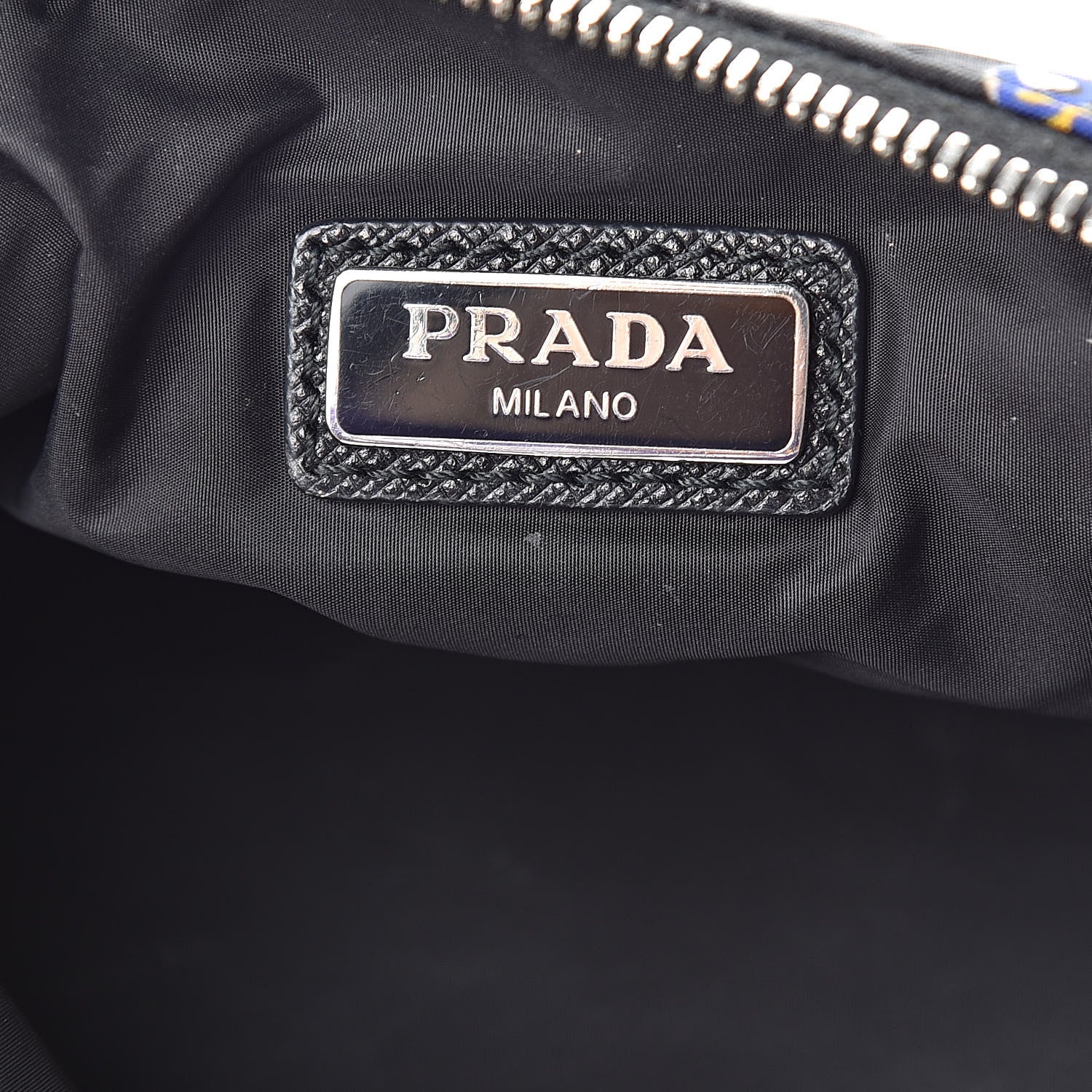 Prada Tessuto Nylon Robot Wristlet Pouch Black 6 of 7