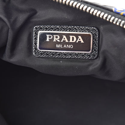 Prada Tessuto Nylon Robot Wristlet Pouch Black 6 of 7