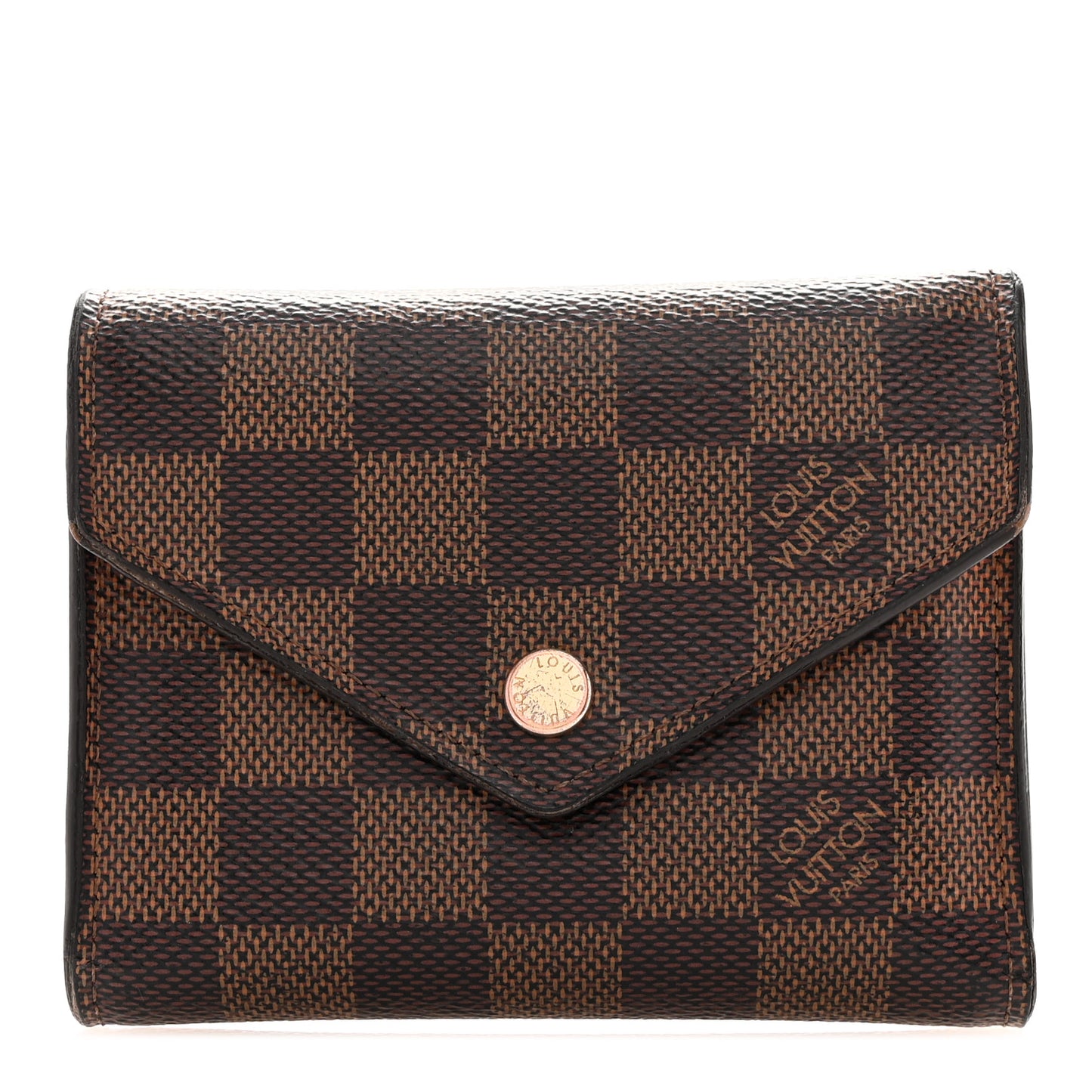 Damier Ebene Victorine Wallet Rose Ballerine