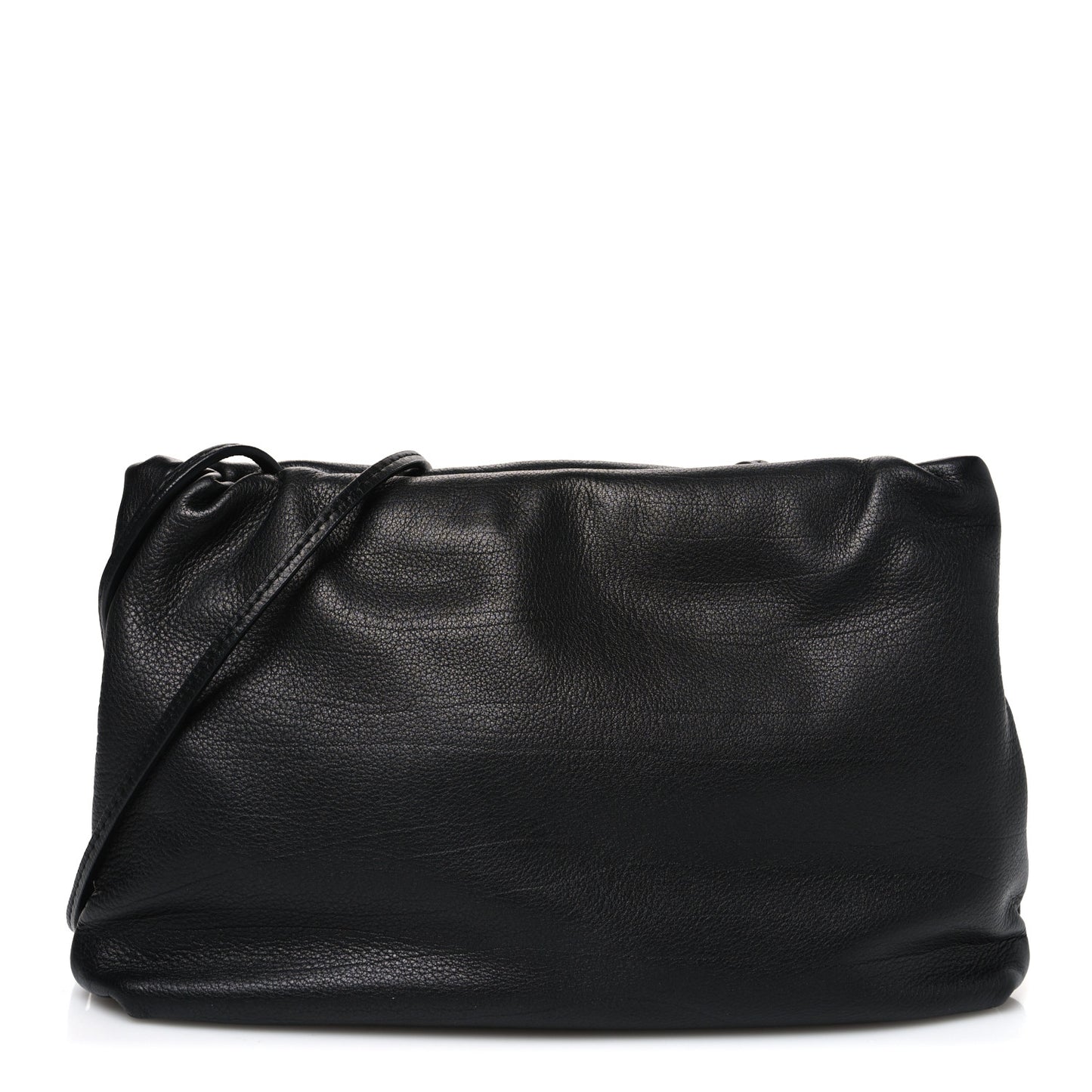 Grained Calfskin Bourse Clutch Black