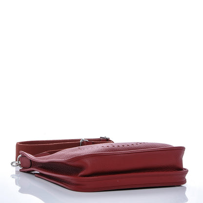 Hermes Taurillon Clemence Evelyne III PM Rouge Casaque 4 of 8