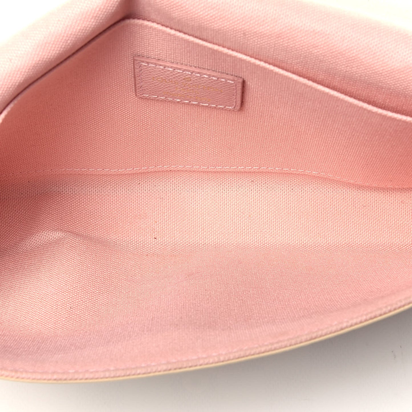 Damier Azur Pochette Felicie Chain Wallet Rose Ballerine