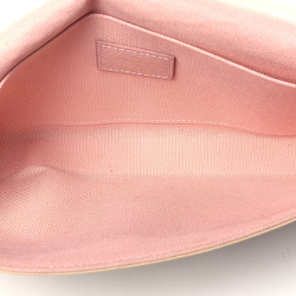 Louis Vuitton Damier Azur Pochette Felicie Chain Wallet Rose Ballerine 6 of 10