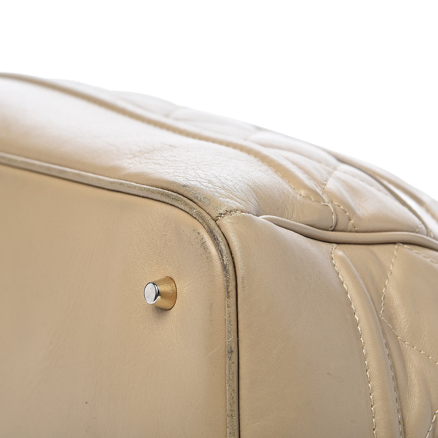 Lambskin Quilted Westbury Tote Beige