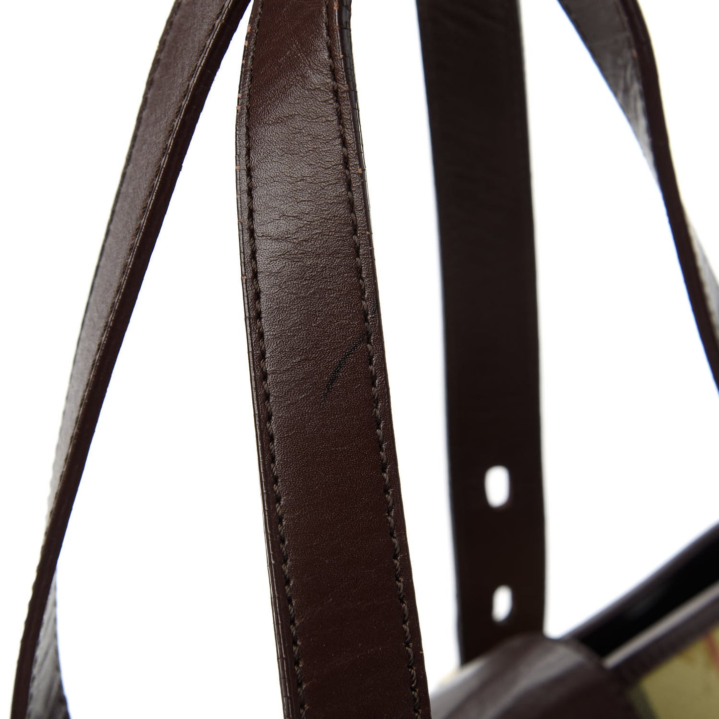 Haymarket Check Buckle Satchel Chocolate
