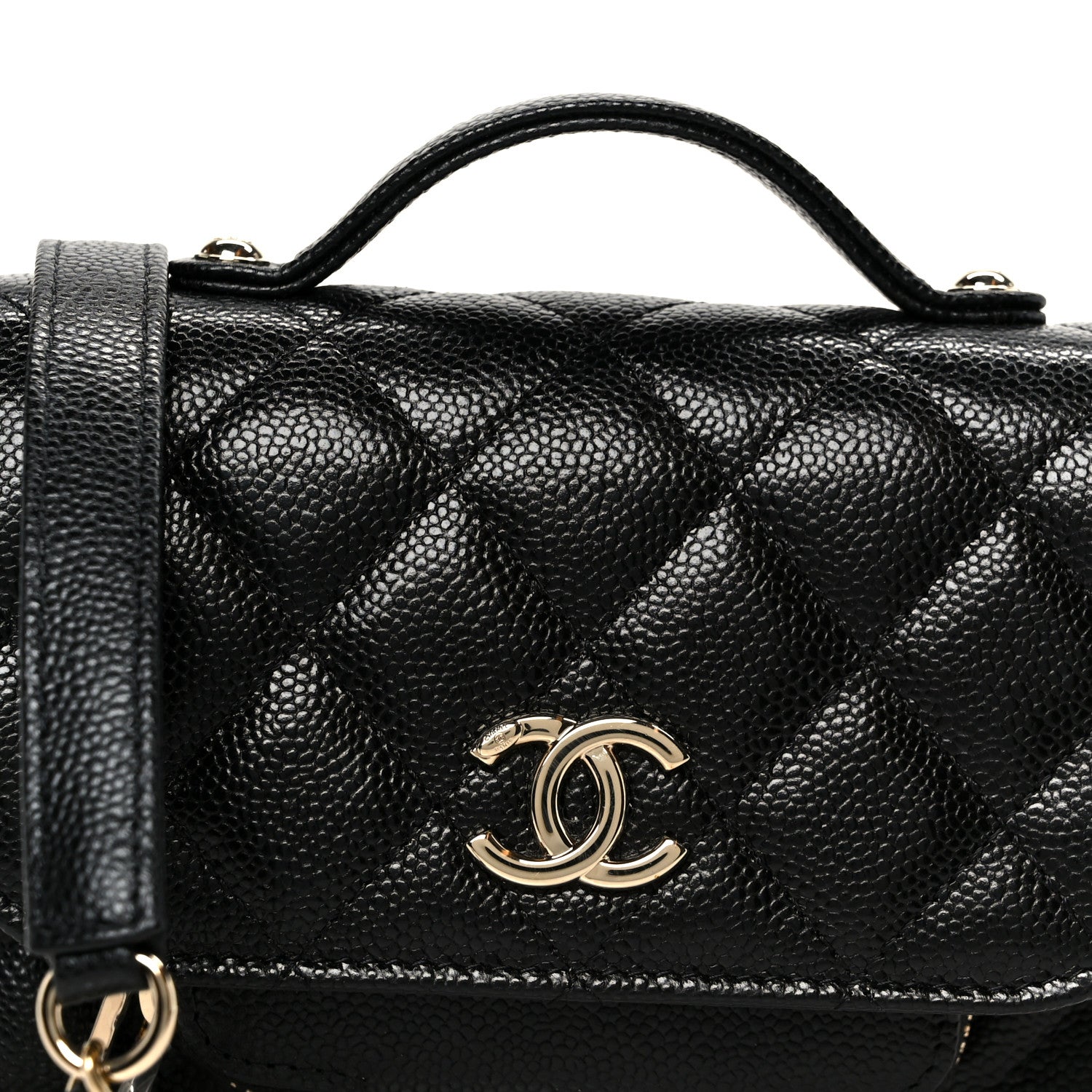 Chanel Caviar Quilted Business Affinity Clutch With Chain Black 9 of 12