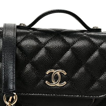 Chanel Caviar Quilted Business Affinity Clutch With Chain Black 9 of 12