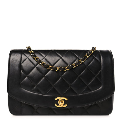 Chanel Lambskin Quilted Medium Single Flap Black 1 of 9