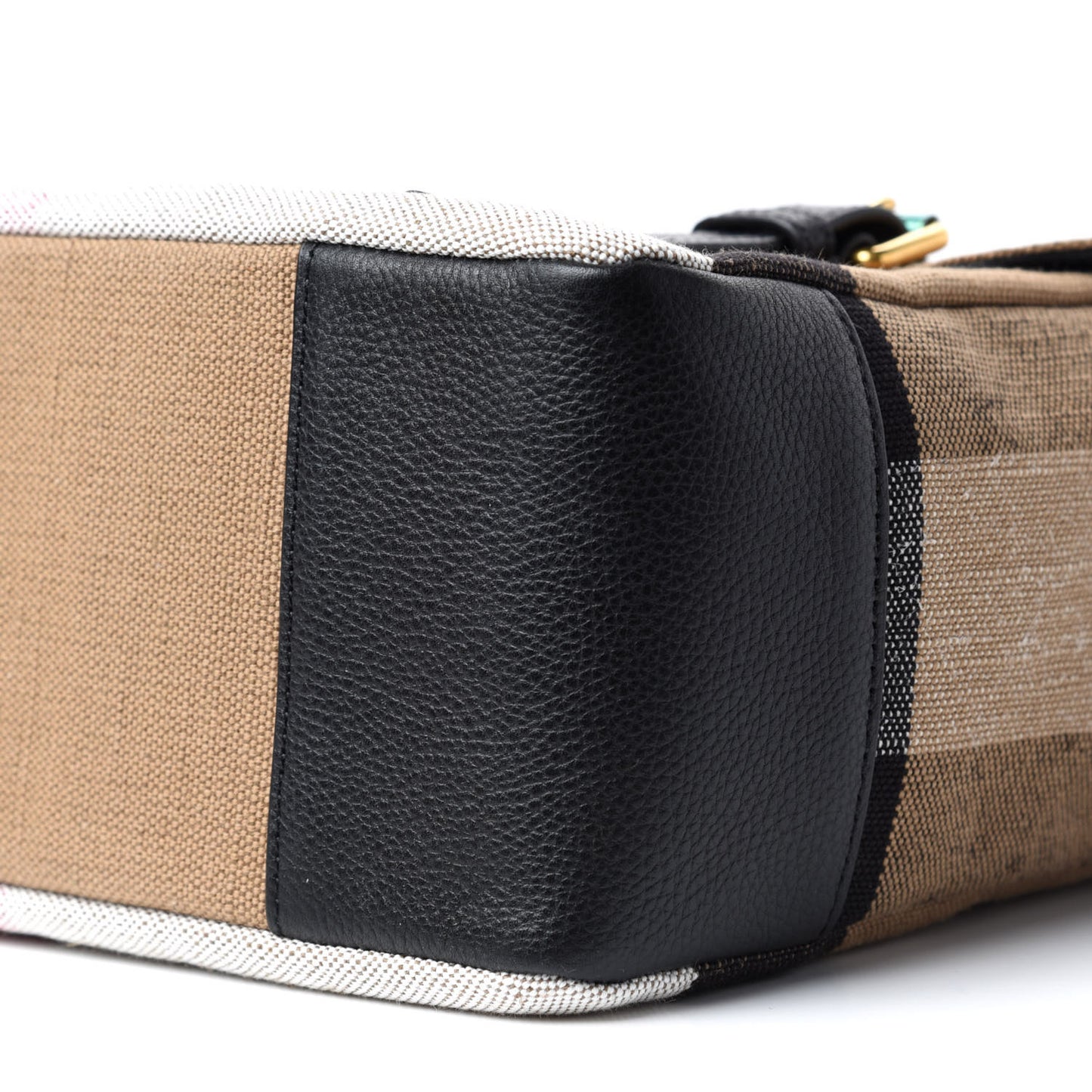 Canvas Mega Check Large Baildon Messenger Bag Black