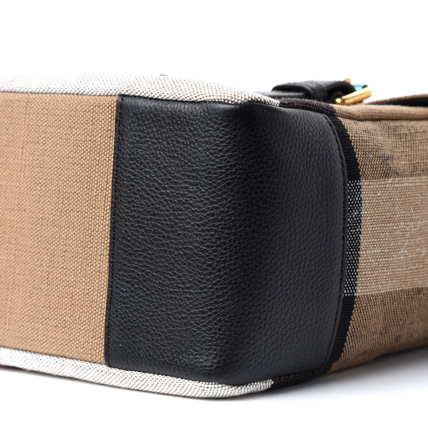Burberry Canvas Mega Check Large Baildon Messenger Bag Black 5 of 10