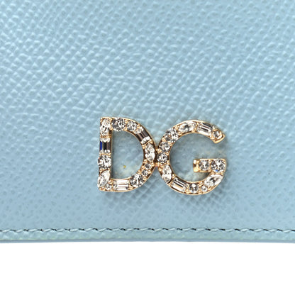 Dolce & Gabbana Dauphine Embellished Logo Card Holder Azzurro 6 of 8