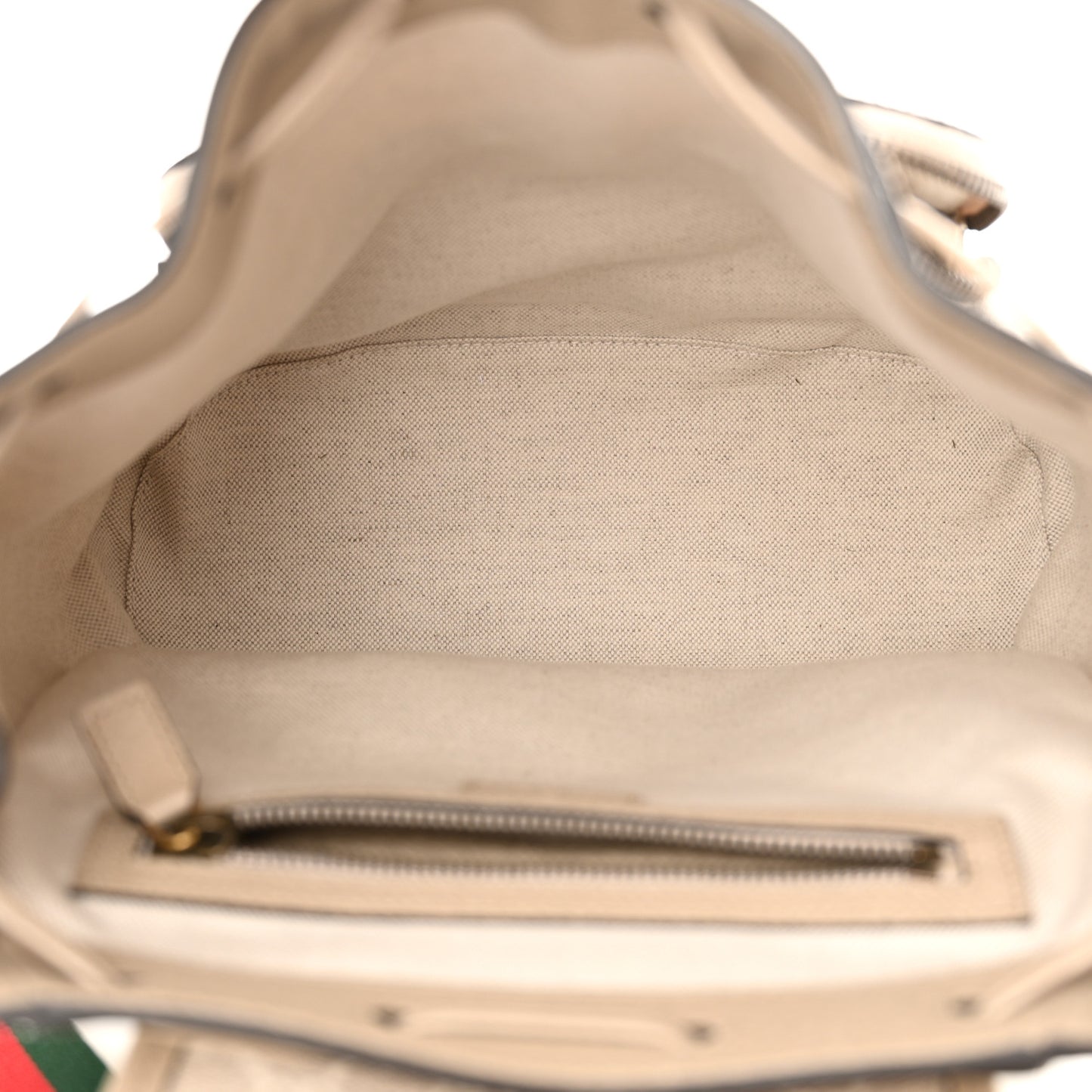 GG Supreme Monogram Azalea Calfskin Retro Interlocking G Buckle Backpack Beige Mystic White