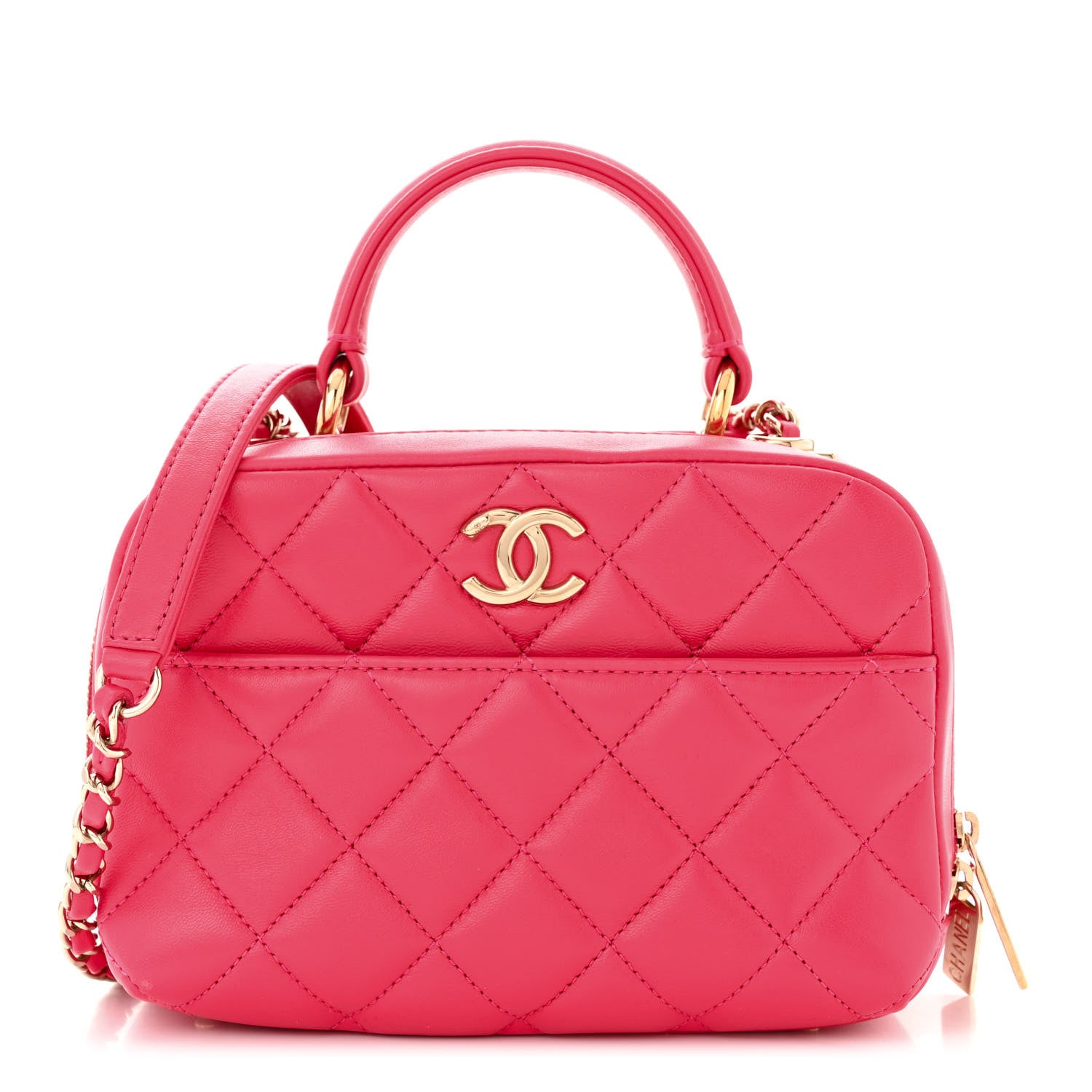 Chanel Lambskin Quilted Small Trendy CC Bowling Bag Pink 1 of 11