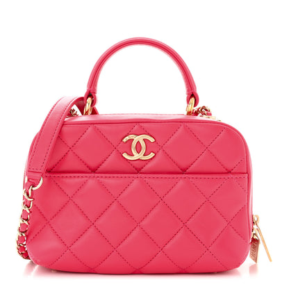 Chanel Lambskin Quilted Small Trendy CC Bowling Bag Pink 1 of 11