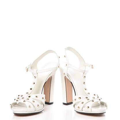 Gucci Calfskin Studded Melville Sandals 36.5 White 5 of 9