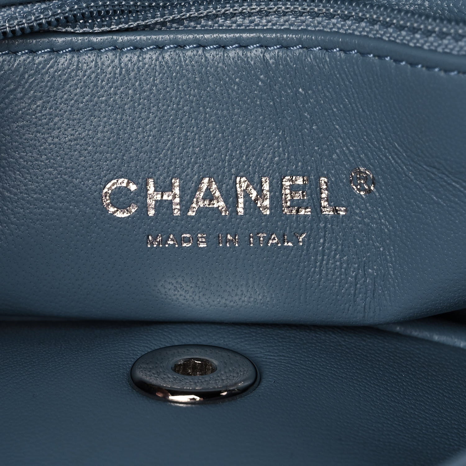 Chanel Sequin Mini Waterfall Flap Light Blue 5 of 10