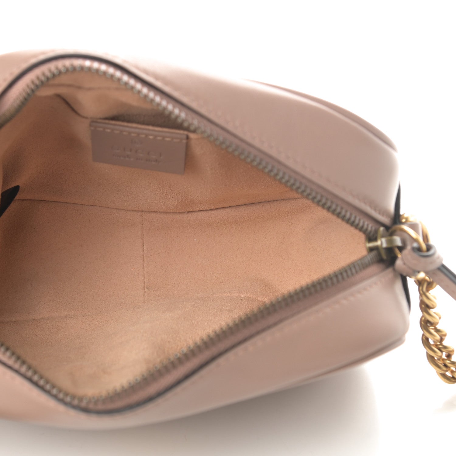 Gucci Calfskin Matelasse Mini GG Marmont Chain Shoulder Bag Porcelain Rose 5 of 11