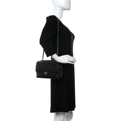 Chanel Lambskin Quilted Medium Double Flap Black 3 of 26