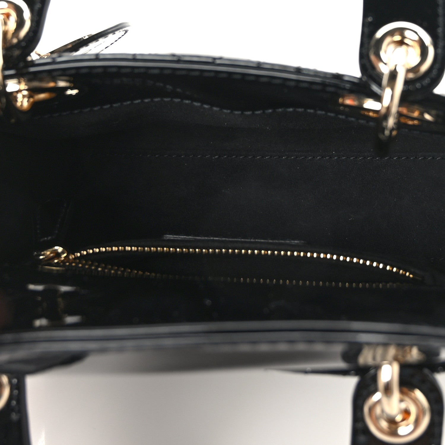 Christian Dior Patent Cannage Mini Lady Dior Black 5 of 8