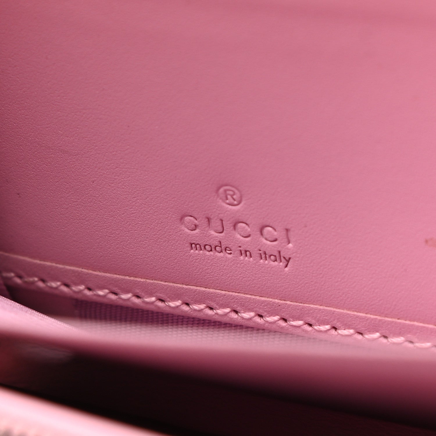 Gucci GG Supreme Monogram Strawberry Zip Around Wallet Light Pink 6 of 8