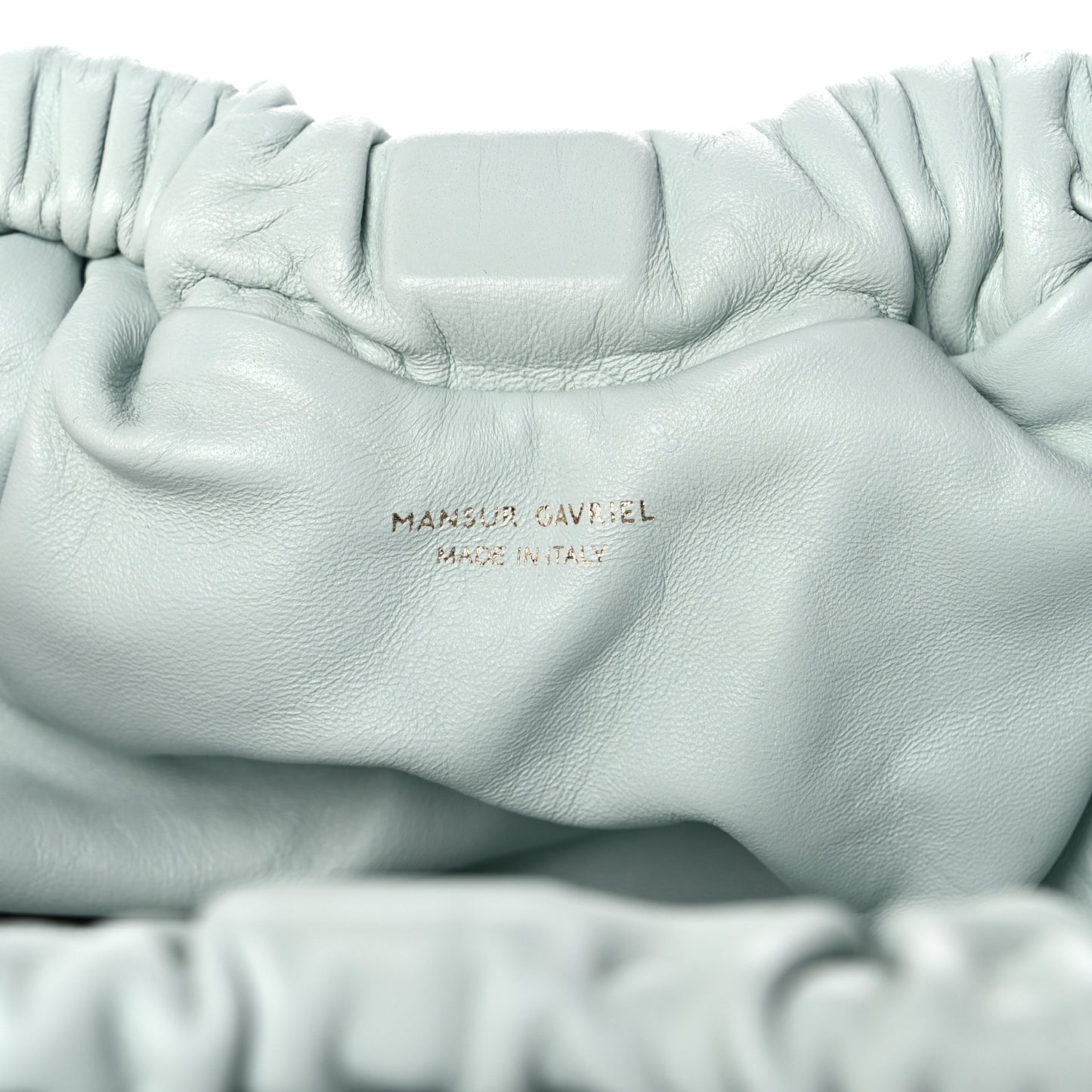 Lambskin Mini Cloud Clutch Seafoam