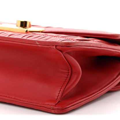 Prada Nappa Gaufre Sound Flap Crossbody Shoulder Bag Red 10 of 11