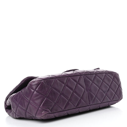 Chanel Lambskin Quilted Jumbo Single Flap Dark Purple 3 of 4