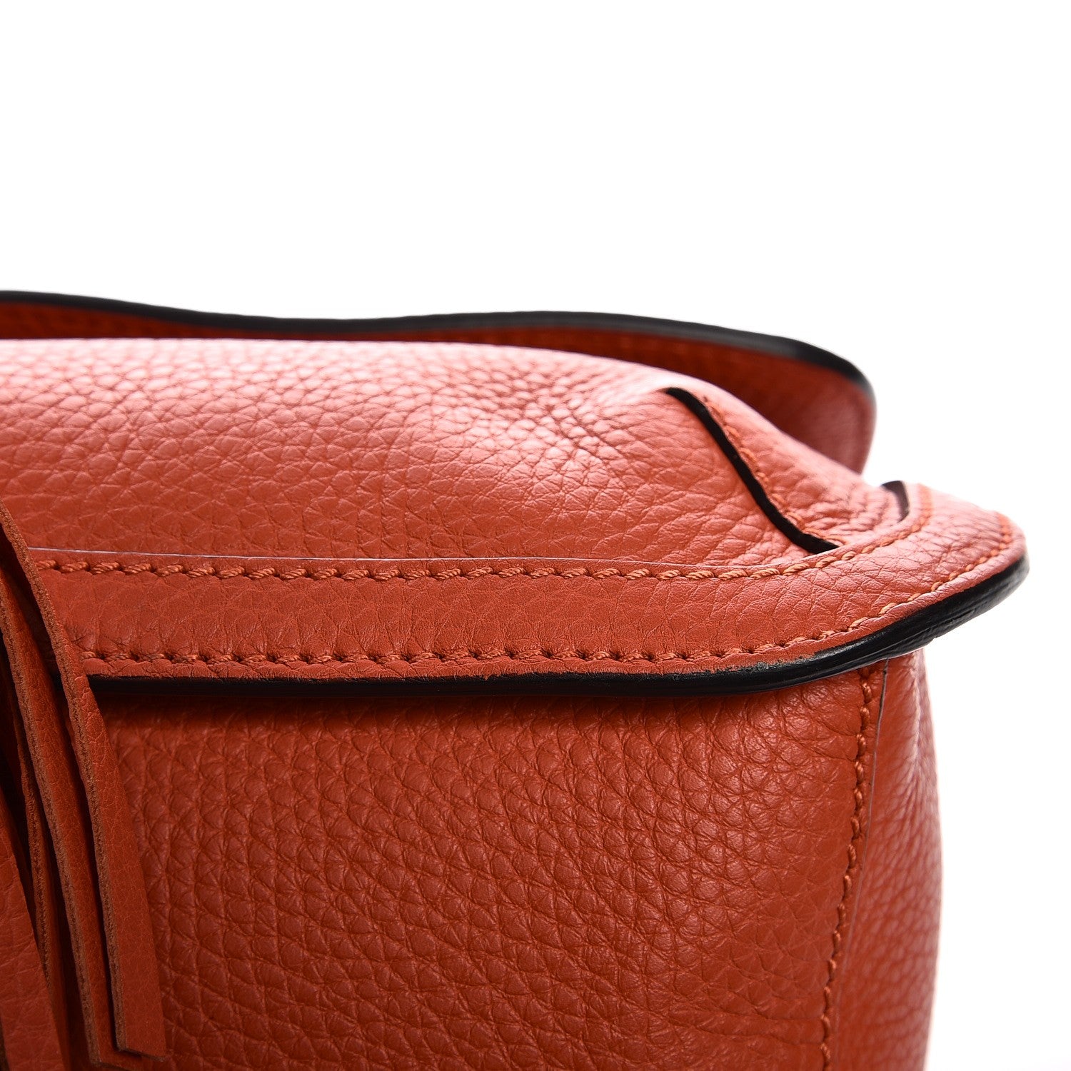 Gucci Cellarius Calfskin Medium Bamboo Daily Flap Shoulder Bag New Dark Orange 9 of 9