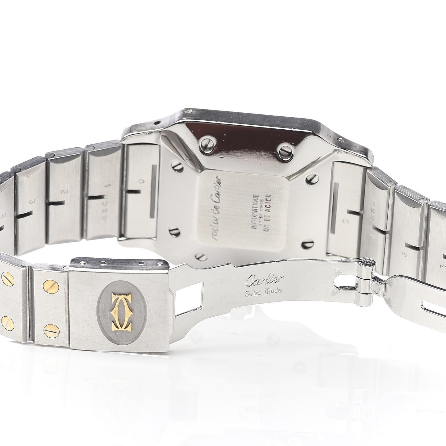 Stainless Steel 18K Yellow Gold 29mm Santos De Cartier Galbee Automatic Watch