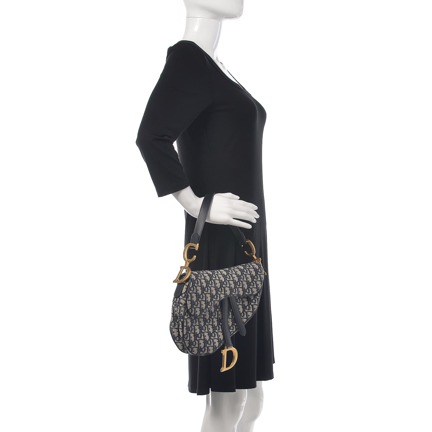 Christian Dior Monogram Saddle Bag Blue 2 of 9