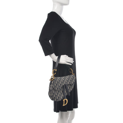 Christian Dior Monogram Saddle Bag Blue 2 of 9