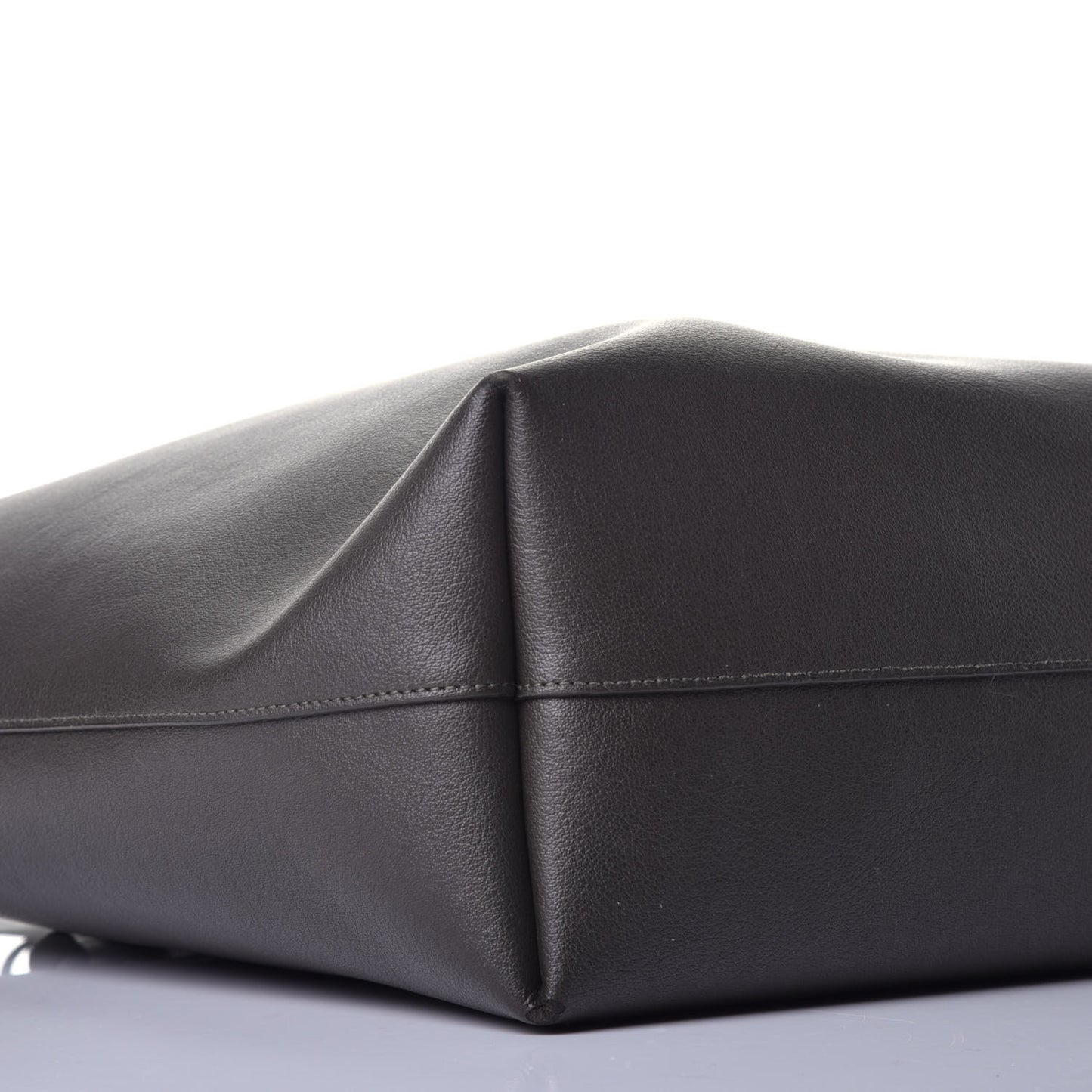 Calfskin Large Shopping Tote Black Earth