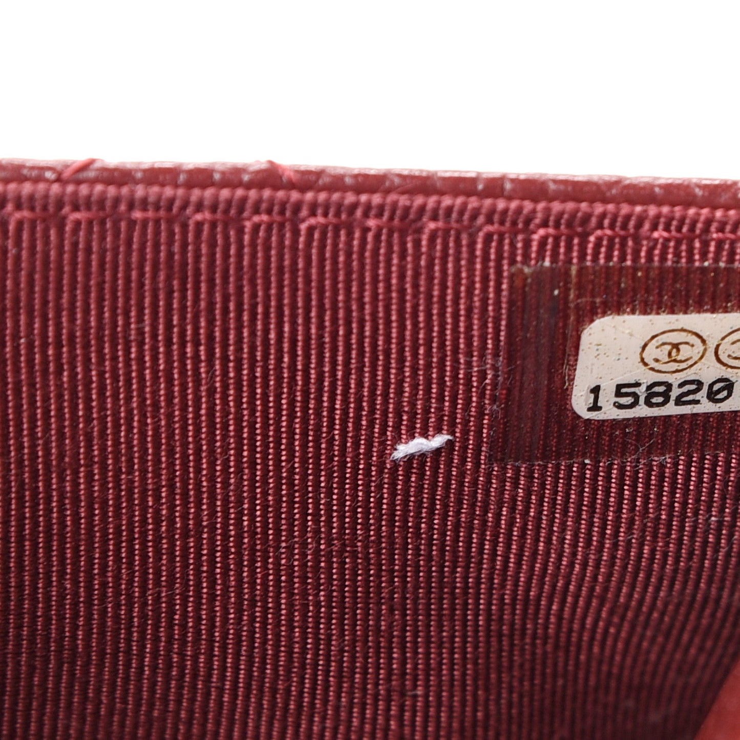 Caviar Quilted Wallet On Chain WOC Dark Red