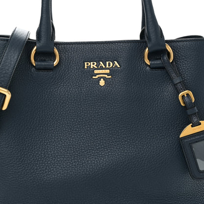 Prada Vitello Phenix Top Handle Bag Baltico 7 of 9