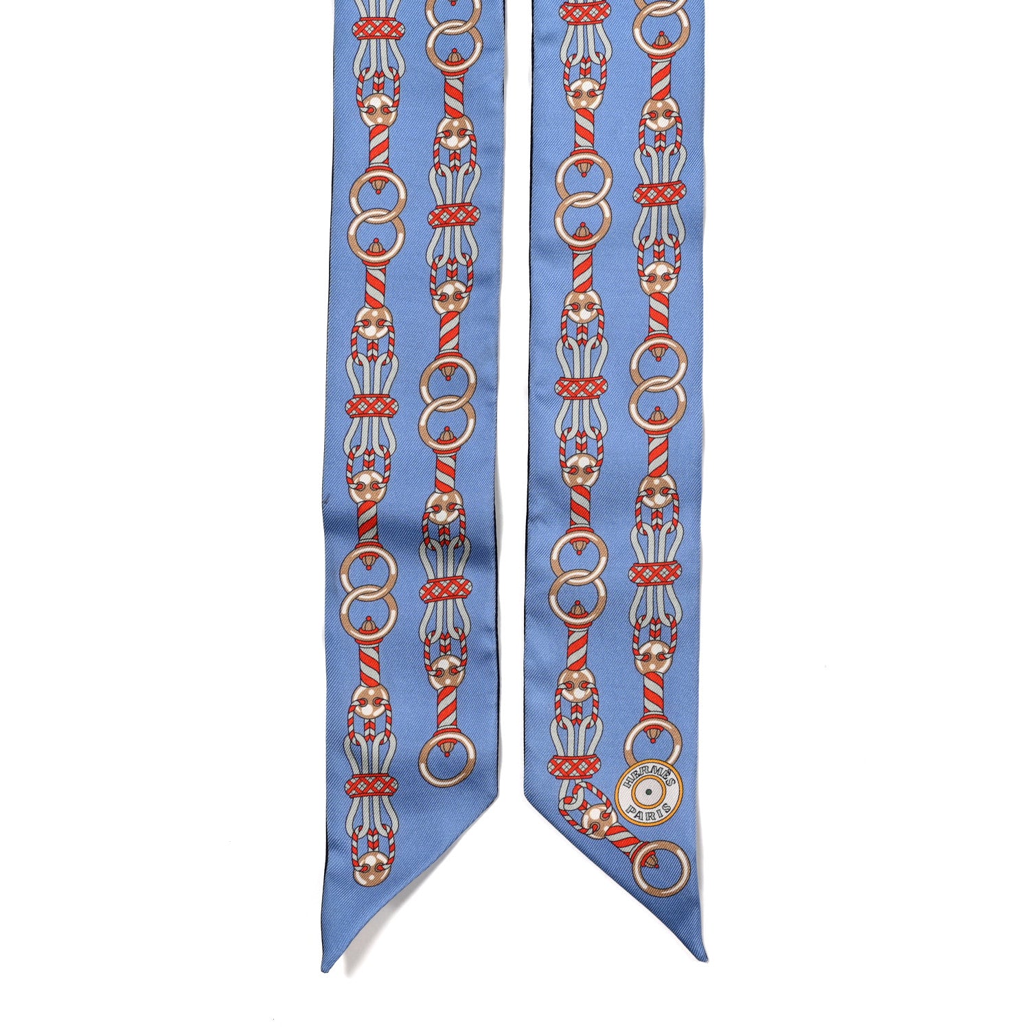 Hermes Silk Harnais En Rosace Twilly Bleu Multicolor 2 of 4