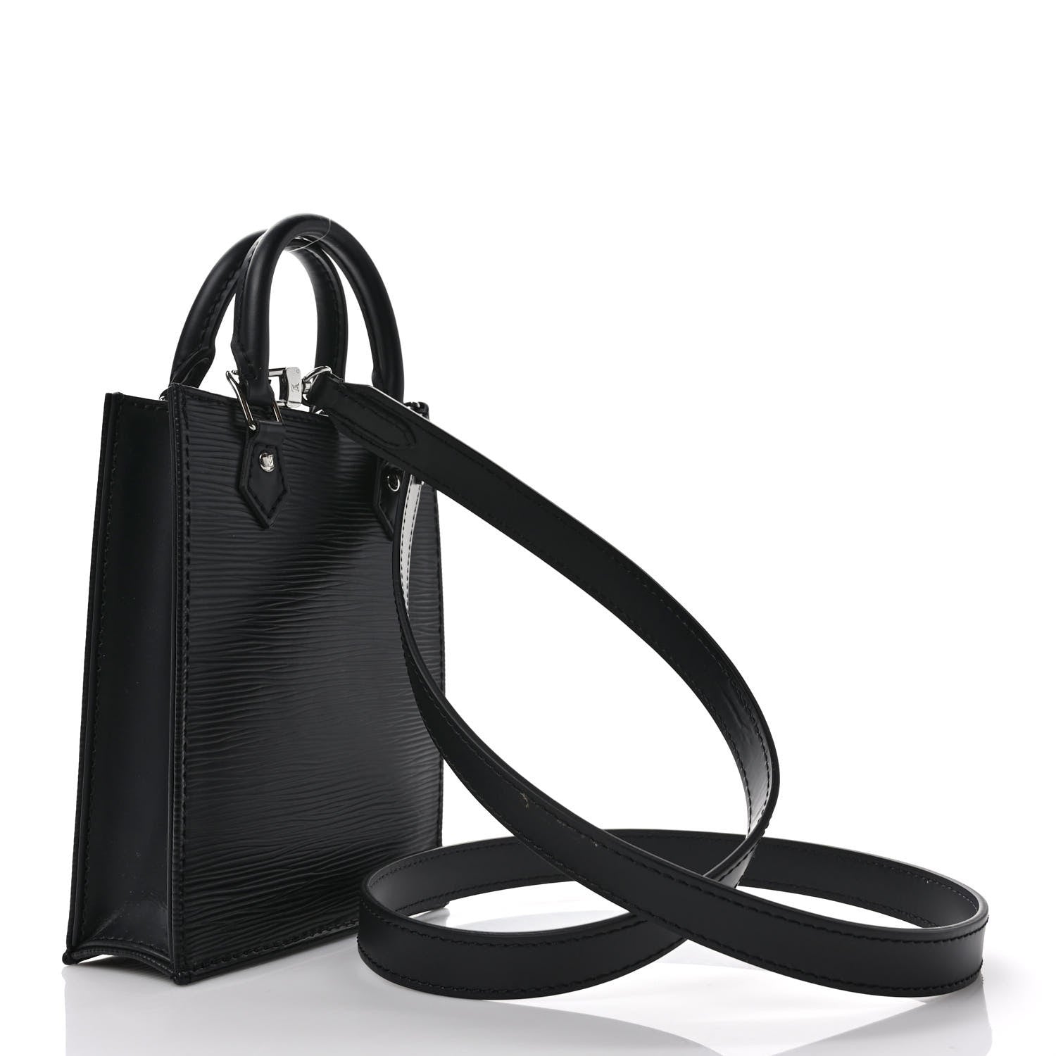 Louis Vuitton Epi Petit Sac Plat Black 3 of 11